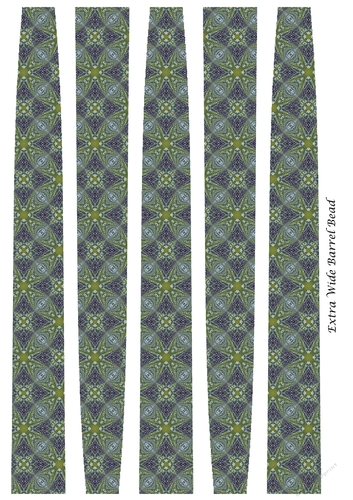 Extra Large Oval Paper Beads Template Design #108