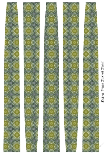 Extra Large Oval Paper Beads Template Design #109