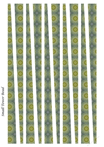 Small Tower Paper Beads Template Design #109