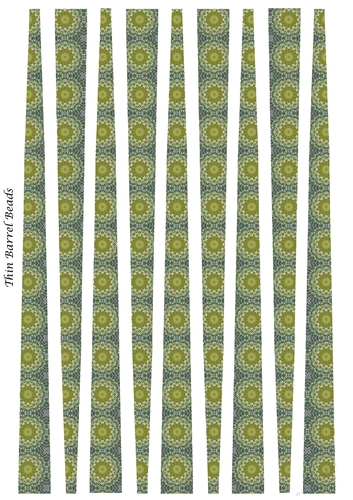 Small Oval Paper Beads Template Design #109