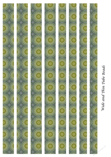 Mixed Tube Paper Beads Template Design #109