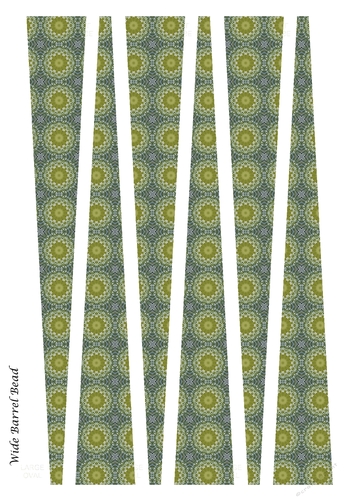 Large Oval Paper Beads Template Design #109