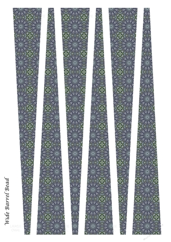 Large Oval Paper Beads Template Design #110