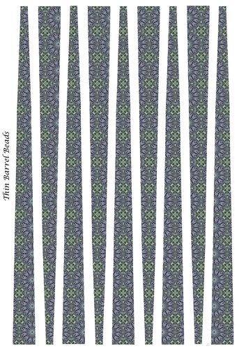 Small Oval Paper Beads Template Design #110