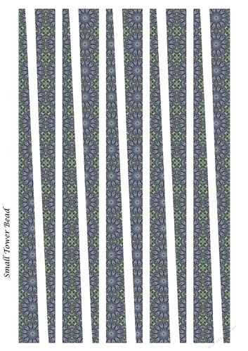 Small Tower Paper Beads Template Design #110