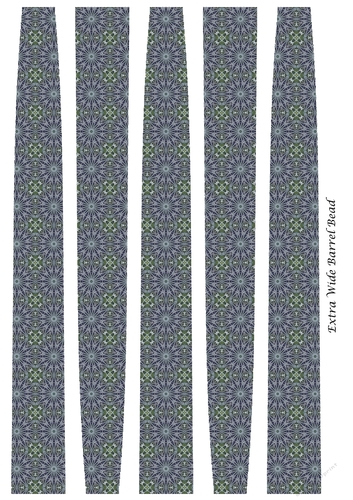 Extra Large Oval Paper Beads Template Design #110