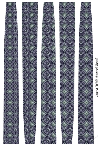 Extra Large Oval Paper Beads Template Design #111