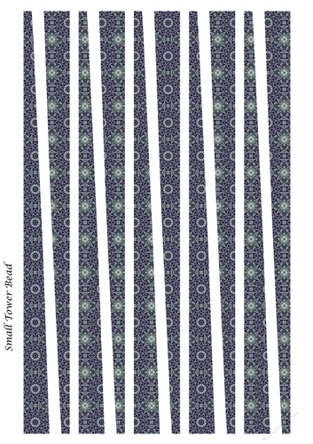 Small Tower Paper Beads Template Design #111