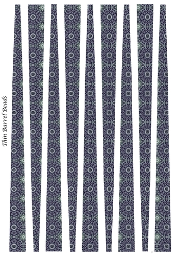 Small Oval Paper Beads Template Design #111
