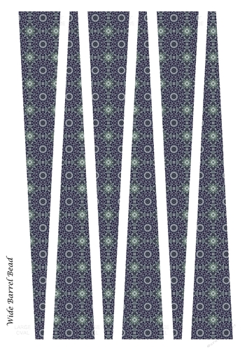 Large Oval Paper Beads Template Design #111