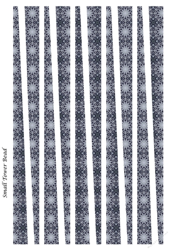 Small Tower Paper Beads Template Design #112