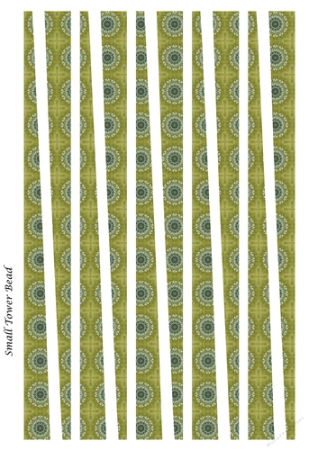 Small Tower Paper Beads Template Design #113