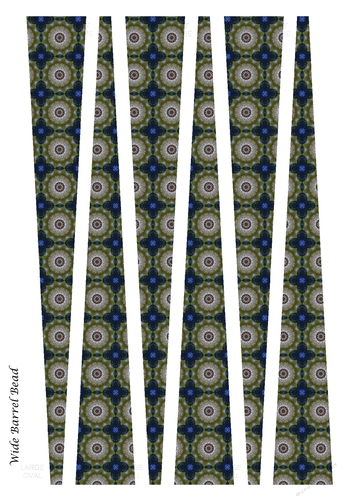 Large Oval Paper Beads Template Design #114