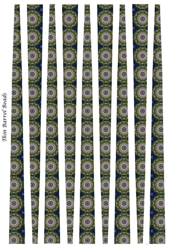 Small Oval Paper Beads Template Design #114