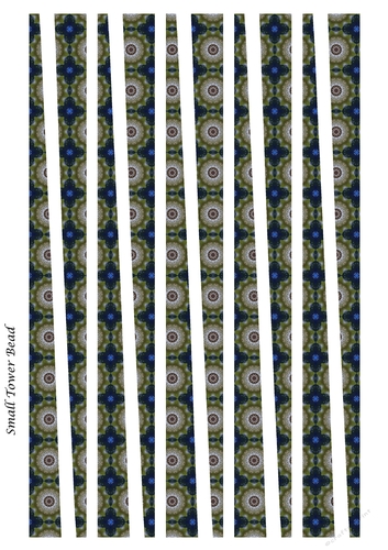 Small Tower Paper Beads Template Design #114