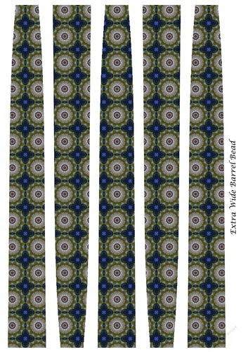 Extra Large Oval Paper Beads Template Design #114