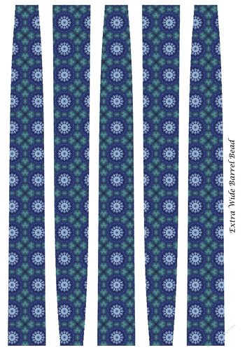 Extra Large Oval Paper Beads Template Design #115