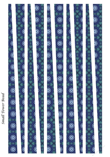 Small Tower Paper Beads Template Design #115
