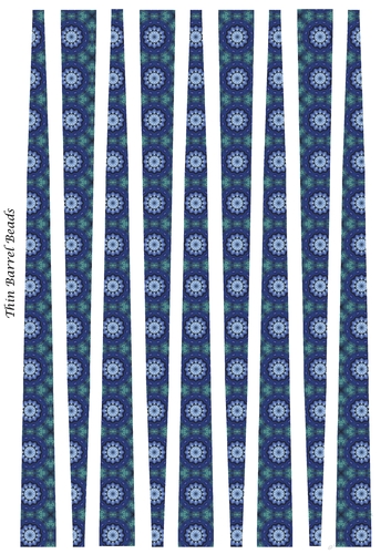 Small Oval Paper Beads Template Design #115