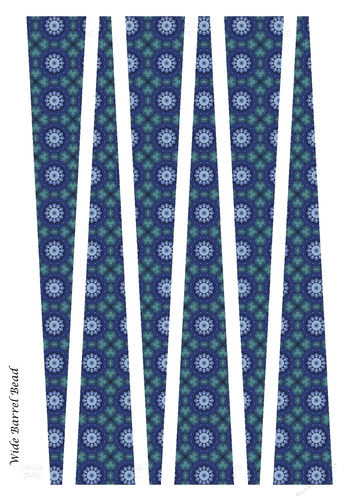 Large Oval Paper Beads Template Design #115