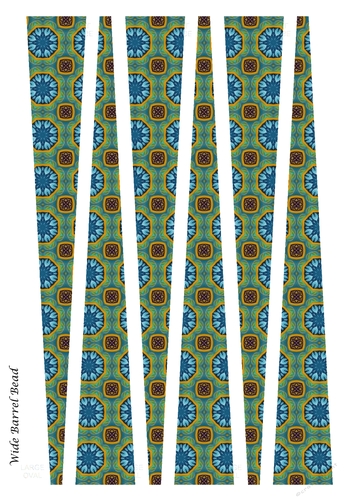 Large Oval Paper Beads Template Design #116