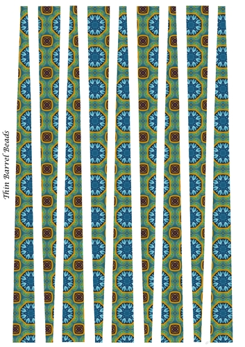 Small Oval Paper Beads Template Design #116
