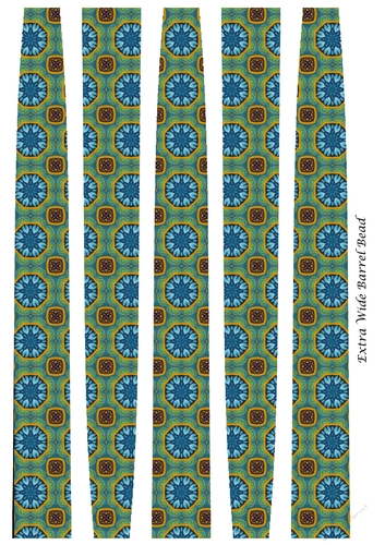 Extra Large Oval Paper Beads Template Design #116