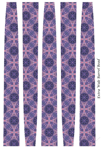 Extra Large Oval Paper Beads Template Design #117