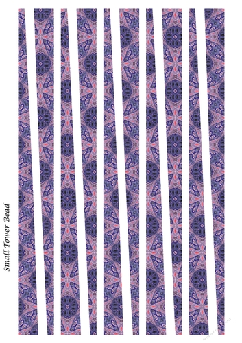 Small Tower Paper Beads Template Design #117