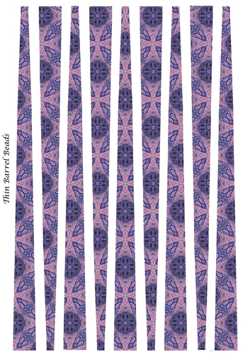 Small Oval Paper Beads Template Design #117