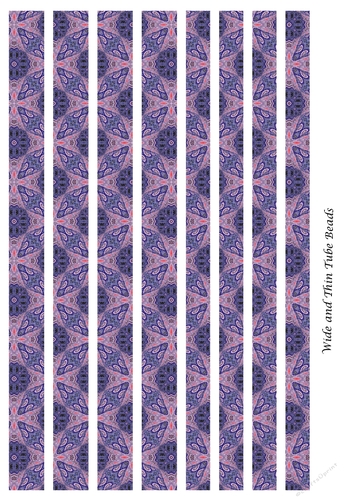 Mixed Tube Paper Beads Template Design #117