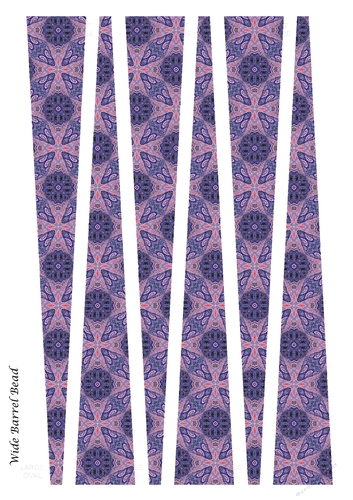 Large Oval Paper Beads Template Design #117