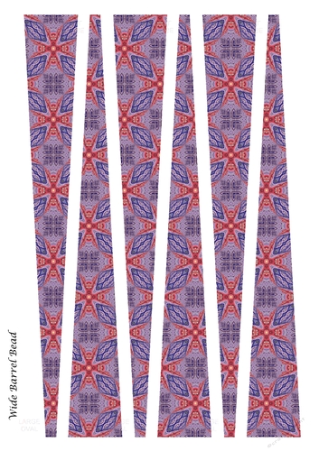 Large Oval Paper Beads Template Design #118