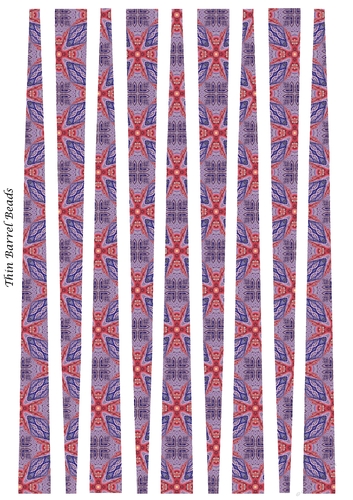 Small Oval Paper Beads Template Design #118