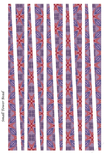 Small Tower Paper Beads Template Design #118