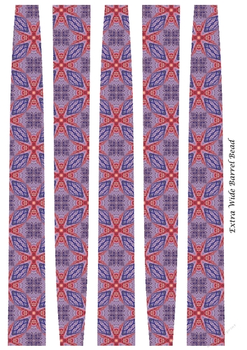 Extra Large Oval Paper Beads Template Design #118