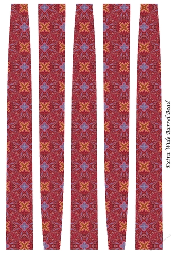 Extra Large Oval Paper Beads Template Design #119
