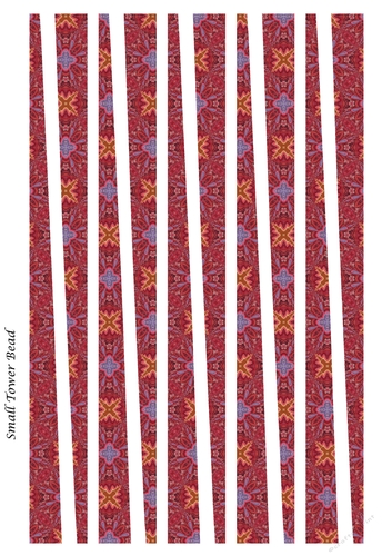 Small Tower Paper Beads Template Design #119