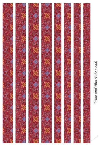 Mixed Tube Paper Beads Template Design #119