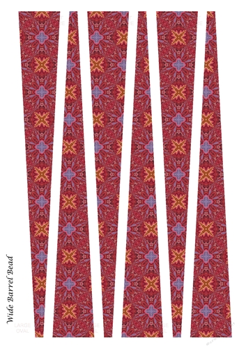 Large Oval Paper Beads Template Design #119