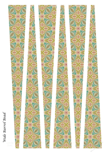 Large Oval Paper Beads Template Design #120