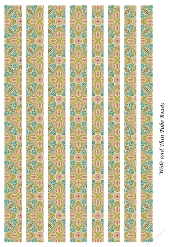 Mixed Tube Paper Beads Template Design #120
