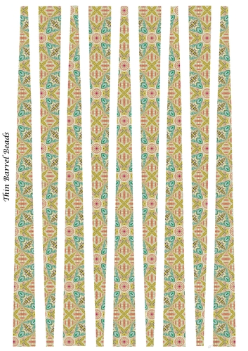 Small Oval Paper Beads Template Design #120