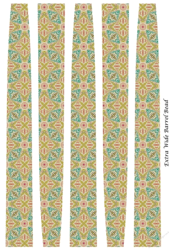 Extra Large Oval Paper Beads Template Design #120