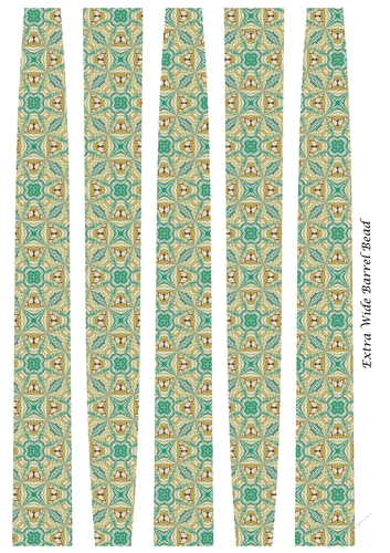 Extra Large Oval Paper Beads Template Design #121