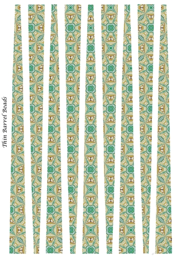 Small Oval Paper Beads Template Design #121