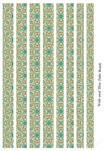Mixed Tube Paper Beads Template Design #121