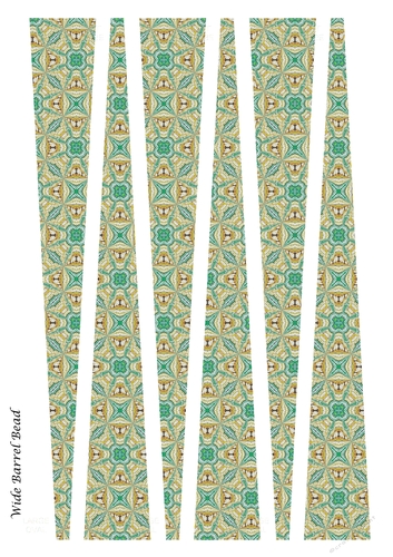 Large Oval Paper Beads Template Design #121