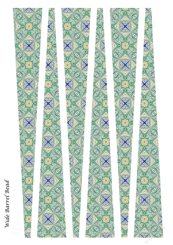 Large Oval Paper Beads Template Design #122