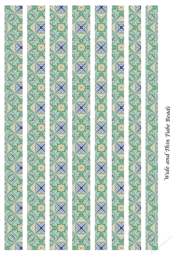 Mixed Tube Paper Beads Template Design #122